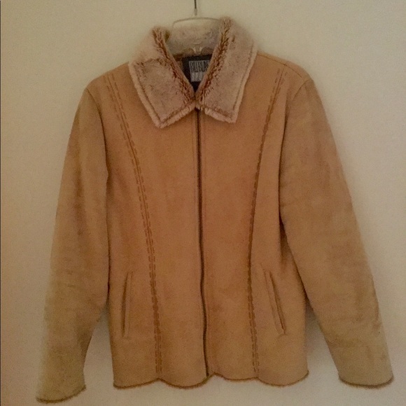 Bill Blass Sport Jackets & Blazers - Bill Blass Sport faux suede fur lined coat